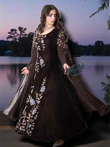 Caftán Abaya Jalabiya Hijab Farasha Islámico de Diseño Árabe, Bordado Elegante con Lentejuelas y Cristales, Largo hasta el Suelo, Estilo Simple, Línea A - Product Image 2