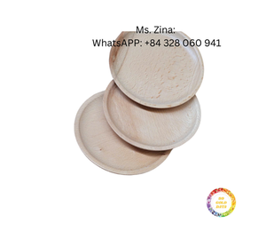 Decorative wooden <b>plate</b>, round wooden tray for food or as photo props At Good Price Made In Vietnam - Product Image 3