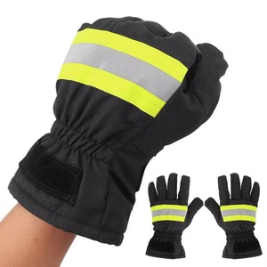 Gants de pompier en cuir durable Gants résistants au feu avec bande réfléchissante Gants de travail résistants au feu - Product Image 5