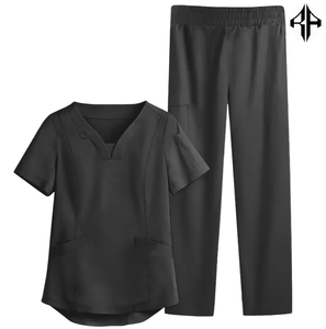 ชุดเครื่องแบบพยาบาลหลายกระเป๋าสำหรับผู้ชายชุดเสื้อกางเกงผ้าทอเนื้อนุ่มและเสื้อขัดผิว - Product Image 6