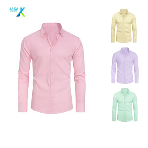 Débardeur décontracté à manches longues en velours extensible pour hommes, sans boutons, sans plis, pour les affaires - Product Image 1