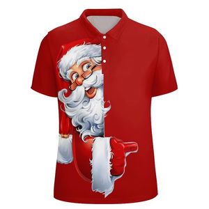 <b>Christmas</b> <b>Men's</b> for <b>Shirt</b> Slim Fit Short Sleeve 100% Cotton Twill Digital Printing Breathable T <b>Shirt</b> Comfortable Casual Wear - Product Image 4
