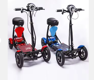 พร้อมส่งให้บริการจัดส่ง สกู๊ตเตอร์เคลื่อนที่แบบพับได้ สกู๊ตเตอร์เคลื่อนที่น้ำหนักเบา พับเก็บได้ ปิดมิดชิด 4 ล้อ สำหรับผู้ใหญ่ - Product Image 2