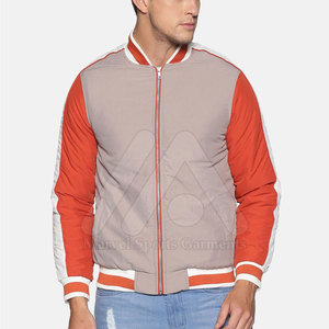 Chaqueta Bomber Tejida Personalizada al por Mayor para Hombre con Cuello Alto, Procesamiento Impermeable y Logotipo Impreso - Product Image 2
