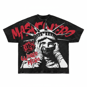 High Quality Eco-Friendly Heavyweight Boxy Oversized Streetwear T-<b>Shirt</b> Custom Screen Print Heavy Cotton Cropped Graphic <b>Men</b> - Product Image 1