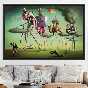 Toile imprimée American Dream : design graphique surréaliste pour une décoration élégante, toile encadrée noire - Product Image 1