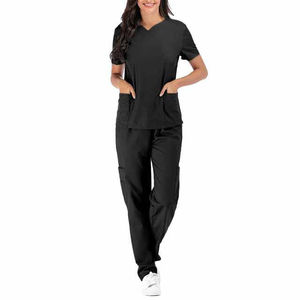 ชุดพยาบาลสำหรับผู้หญิงชุดเครื่องแบบแพทย์สำหรับโรงพยาบาลผ้าถักสบาย - Product Image 5