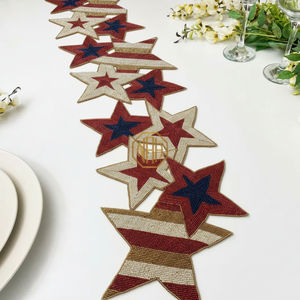 Chemin de table beige au design floral-Chemin de perles de verre brodé à la main pour la décoration de mariage de luxe moderne - Product Image 5