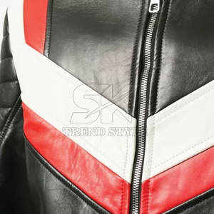 แจ็คเก็ตหนังผู้ชาย ดีไซน์เนอร์ แต่งสีสันหลากหลาย สไตล์เรียบหรู สีเดียว แจ็คเก็ตหนังลำลองผู้ชาย - Product Image 6