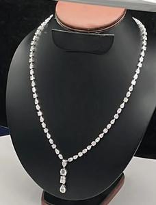 สร้อยคอเงินโมอิสซานไนต์สเตอริ่งสร้อยคอแบบปรับแต่งได้และเครื่องประดับเพชรอื่นๆ - Product Image 2