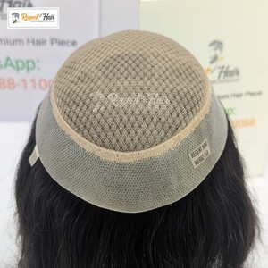 Premium REGENT Miraz Man's Toupee Remy Human <b>Hair</b> Hand <b>Tied</b> Weft Silk Base Natural Wave Straight Styles for Wholesale - Product Image 3