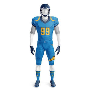 Vente en gros 100% Polyester Maillot de football américain Uniforme d'équipe unique personnalisé Ensembles à manches courtes - Product Image 5