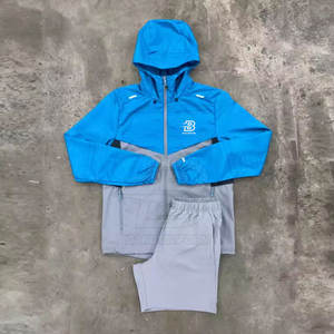 Ensembles à capuche coupe-vent pour hommes de couleur personnalisée Vêtements à la mode Ensembles de sweat à capuche coupe-vent pour hommes d'hiver - Product Image 2