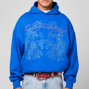 Sudadera con capucha unisex antipilling para invierno de talla grande, sudadera con diamantes de imitación, sudaderas con capucha y lavado de ácido de rizo francés hechas a medida - Product Image 1