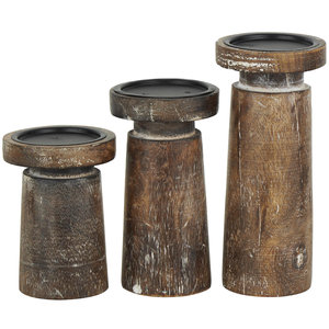 Bougeoir en bois fabriqué à la main avec un design frais en bois de haute qualité pour une fête de mariage personnalisée et un décor de restaurant - Product Image 4