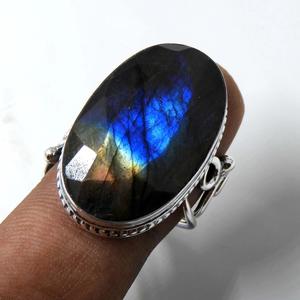 Natural Blue Labradorite <b>Ring</b> 925 Sterling <b>Silver</b> Handmade Labradorite Gemstone <b>Women</b> Jewelry <b>Wedding</b> <b>Ring</b> Gift <b>For</b> <b>Women</b> - Product Image 2