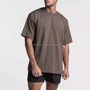 Vêtements pour hommes de qualité supérieure, vente flash, t-shirt en coton sport à col rond personnalisé pour hommes, t-shirt vintage uni avec motif, taille plus, manches courtes - Product Image 3