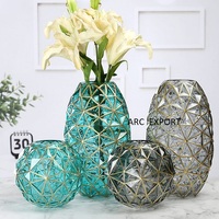 Pots de fleurs modernes de luxe en acier inoxydable Antique Finest Quality Designer Decoration Mirror Poli Metal Flower Vase