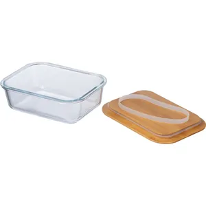 Boîte à lunch personnalisée Kyle en verre et bambou - Product Image 2