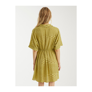 BGN Regular Fit Women's Viscose Blend Half Sleeve Mini Casual Dress with Tire Design - Product Image 5