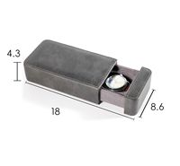 Étui à montre en cuir personnalisé avec logo JP8B01 18cm X 8.6cm X 4.3cm, service OEM/ODM disponible, couleur personnalisée, rangement rapide pour montres