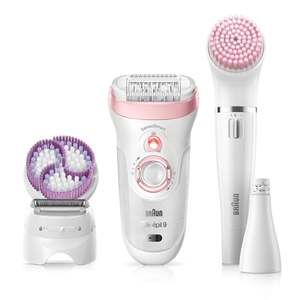 Silk-EPIL 9/975 Set de Belleza con Cabezal Giratorio SENSOSMART, Cepillo de Limpieza Facial para Uso en Seco/Húmedo, Guante Refrescante para Depilación Doméstica - Product Image 3