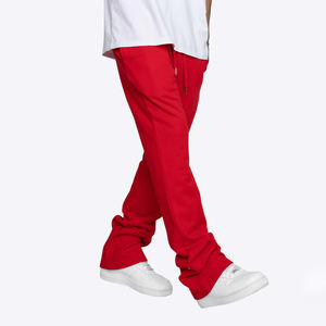 กางเกงวอร์มผ้าคอตตอนสไตล์สตรีทผ้าฟลีซแบบลำลองเอวกลางกางเกงวอร์มขาบานสำหรับผู้ชายมาใหม่โลโก้ที่กำหนดเอง - Product Image 4