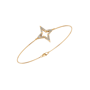 สร้อยข้อมือรูปดาวสีทอง14K สุดหรูสำหรับผู้หญิงที่ได้รับการรับรองจากห้องปฏิบัติการที่ได้รับการรับรองจากเพชรที่ปลูกเครื่องประดับสุดอินเทรนด์สำหรับเป็นของขวัญ - Product Image 6