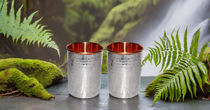 Accessoires classiques de Drinkware de cuivre de conception avec l'acier a martelé fini - Product Image 3