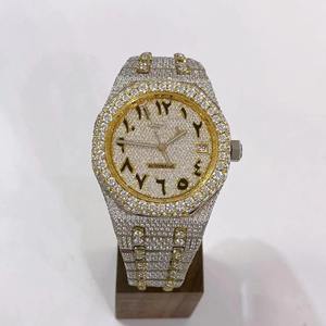 Elegant Full Iced Mechanical Automatic Stainless Steel <b>Watch</b> Featuring Moissanite Diamonds <b>for</b> Stunning Luxury Fashion High End - Product Image 2
