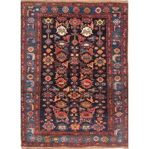 Alfombras de Lana Anudadas a Mano Aalam Blue Paem-621 con Patrones Florales y Abstractos Versátiles para el Hogar, Pasillo, Sala de Estar y Uso Juvenil - Product Image 1