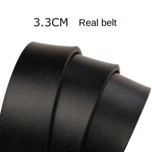 Ceinture en cuir avec crochets en acier pour hommes, logo personnalisé, accessoires décontractés pour affaires, cadeau prêt à l'emploi, vente en gros - Product Image 4