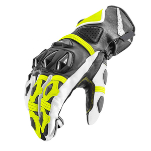 Customized Half-Finger Cowhide Racing Gloves for Men Daily <b>Applicable</b> Motorbike Riding Leather Gloves for Summer Winter Use - Product Image 2