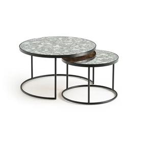 Table basse en métal avec dessus en marbre, nouvelle conception Table basse en métal enduit d'or pour la décoration de la maison Table centrale de luxe - Product Image 1