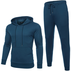 Streetwear décontracté pour hommes Ensemble de survêtement 2 pièces Sweat à capuche Pantalon de jogging Vêtements de sport Logo personnalisé Léger Maternité - Product Image 6