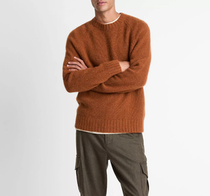 Tùy Chỉnh Người Đàn Ông Áo Thun Dệt Kim Áo Len Người Đàn Ông Crew Cổ Màu Sắc Tinh Khiết Len Pha Trộn Người Đàn Ông Dệt Kim Áo Len - Product Image 3