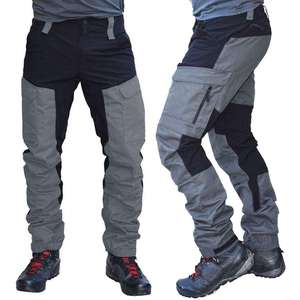 Men's Polyester CE Certified Breathable <b>Work</b> <b>Pants</b> Dark Blue <b>Black</b> Abrasion Resistant Utility Trousers Holster Pockets Needle - Product Image 1