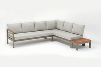 Ensemble de meubles d'extérieur modernes et durables de haute qualité, démontable, en aluminium, résistant au soleil et à l'eau, modèle Palermo Corner