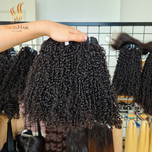 Proveedor al por mayor de cabello humano vietnamita crudo-Peluca frontal de encaje HD 13x4 en estilo rizado Pixie pequeño - Product Image 6