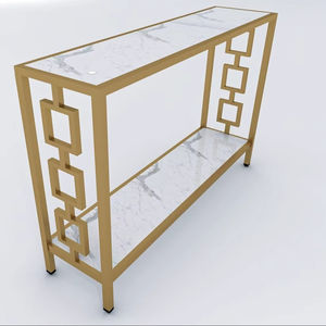 Mesa de metal elegante para el hogar con diseño elegante, ideal para sala de estar, oficina y restaurante, uso interior - Product Image 1