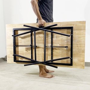 Industrial Style Cast Iron <b>Folding</b> <b>Table</b> Legs 73cm High Powder Coated for Hospital <b>Dining</b> and Kitchen Furniture-CHB68039 - Product Image 6