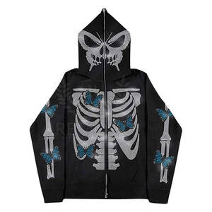 Conception personnalisée Sweats à capuche avec fermeture éclair intégraux personnalisés Vêtements décontractés Chauds Sweats à capuche avec fermeture éclair intégraux pour hommes - Product Image 1