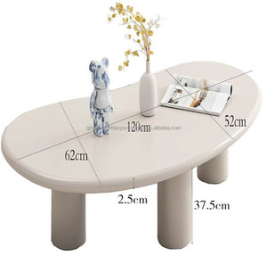 Table centrale de forme irrégulière populaire crème blanc mignon nuage Table basse en bois pour salon décor à la maison fabricant en vrac - Product Image 5