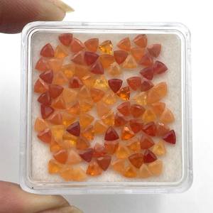 IGI Certificado de alta calidad Natural Trillion Cut Mexican Fire Opal 3-6 MM Lote de piedras preciosas sueltas naranjas para la fabricación de joyas - Product Image 5
