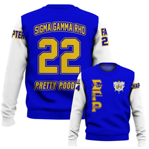 เสื้อสเวตเชิ้ตคอกลม Sigma Gamma Rho Greek Sorority สีน้ำเงินทอง ปี 1922 ผ้าฟลีซพรีเมียม เสื้อคลุมสำหรับผู้หญิง แฟชั่นฤดูหนาว - Product Image 6
