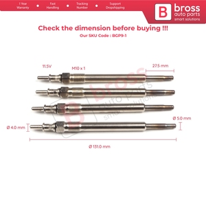 BGP9-1 4 Pcs <b>Heater</b> Glow <b>Plugs</b> 11.5 V GX129 80036 0 250 202 045 for - Product Image 5