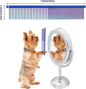 3pcs Stainless Steel Combs for Long-haired Dogs/Cats Simple Style Grooming <b>Clippers</b> Guide Combs to Remove Tangles & Knots - Product Image 5