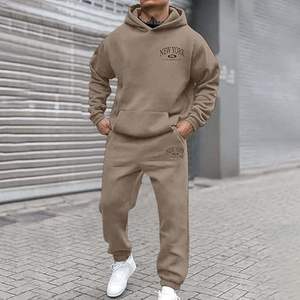 2025 invierno sólido tendencia chándal conjunto logotipo personalizado Jogger Sudadera con capucha traje para hombres mujeres gimnasio ropa deportiva Streetwear marca - Product Image 3