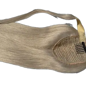 Cinta de pelo Humain de cola de caballo más vendida en extensiones de cabello humano virgen natural fabricante de vietnamita