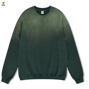 2025 nuevo diseño lavado con ácido cuello redondo pesado sudaderas desteñidas para hombres invierno francés polar 400gsm XS tamaño patrón sólido al por mayor - Product Image 2